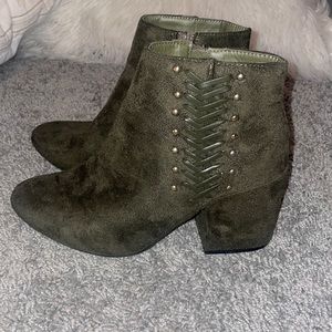 Olive green booties